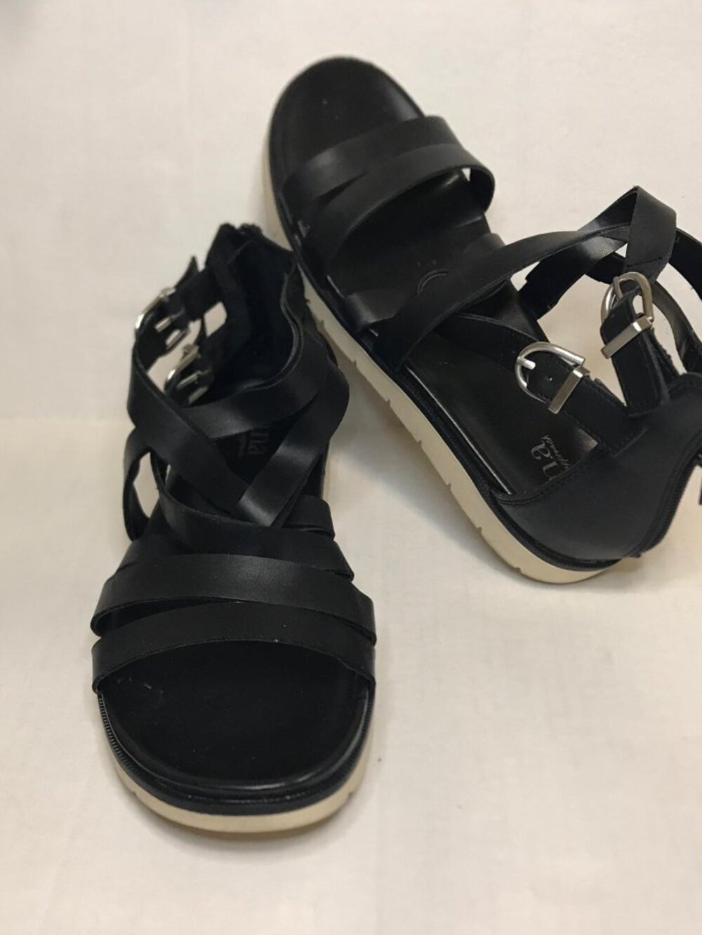A.N.A Strap Sandals Black Women Size 7.5